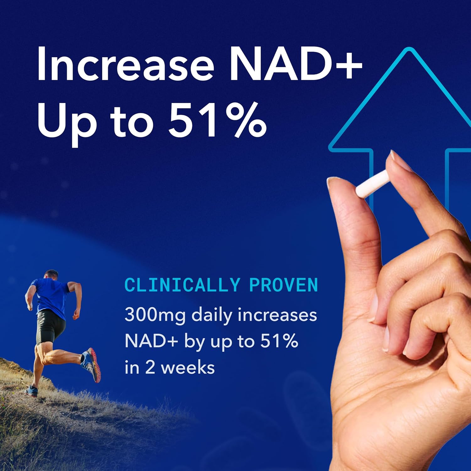 TRU NIAGEN Patented NAD+ Supplement for Anti Aging and Cell Regeneration, 300 mg Niagen, 30 Servings | Supports Cellular Energy, Brain, Muscle | Nicotinamide Riboside (NR) Take 1 Daily | 1 Bottle - Image 4