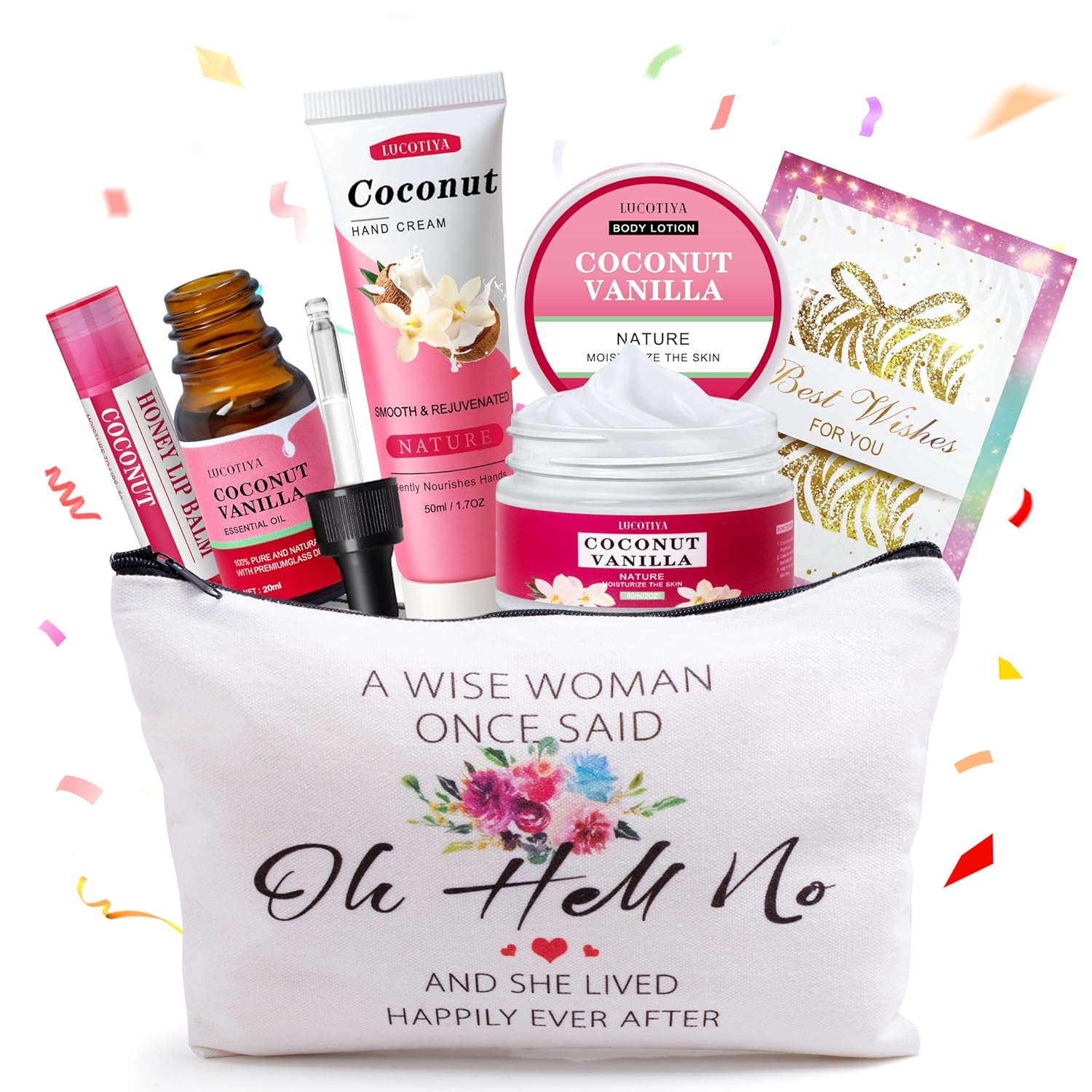 Gifts for Women,Birthday Gifts Friendship Gifts for Women,Travel Size Coconut Vanilla Spa Gifts for Her Mom Sister Friends,Unique Gifts Set Ideas for Women - Image 2