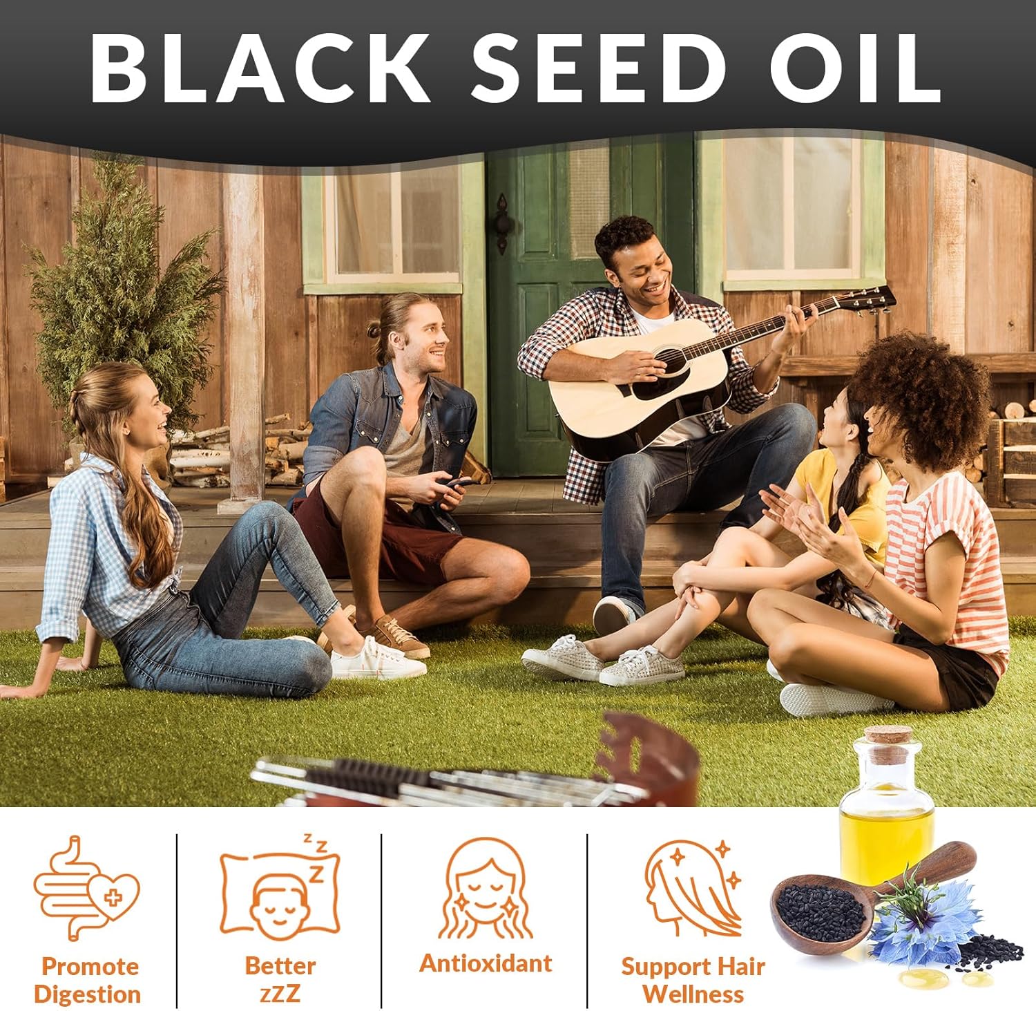Shilajit Sea Moss Ashwagandha Gummies with Black Seed Oil, Vitamin C D for Men & Women, Shilajit and Ashwagandha Gummy, All in 1 Supplements for Immune, Absorption & Energy Support - Image 5