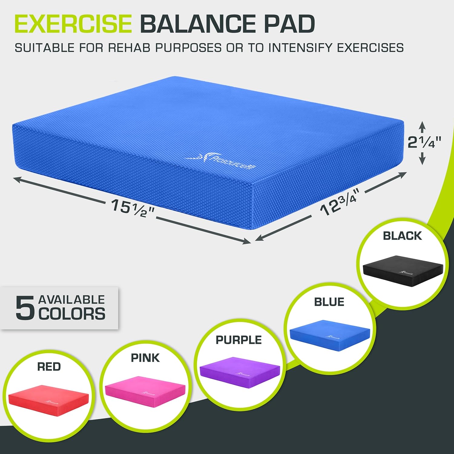 ProsourceFit Exercise Balance Pad – Non-Slip Cushioned Foam Mat & Knee Pad for Fitness and Stability Training, Yoga, Physical Therapy 15.5”x12.75” - Image 4
