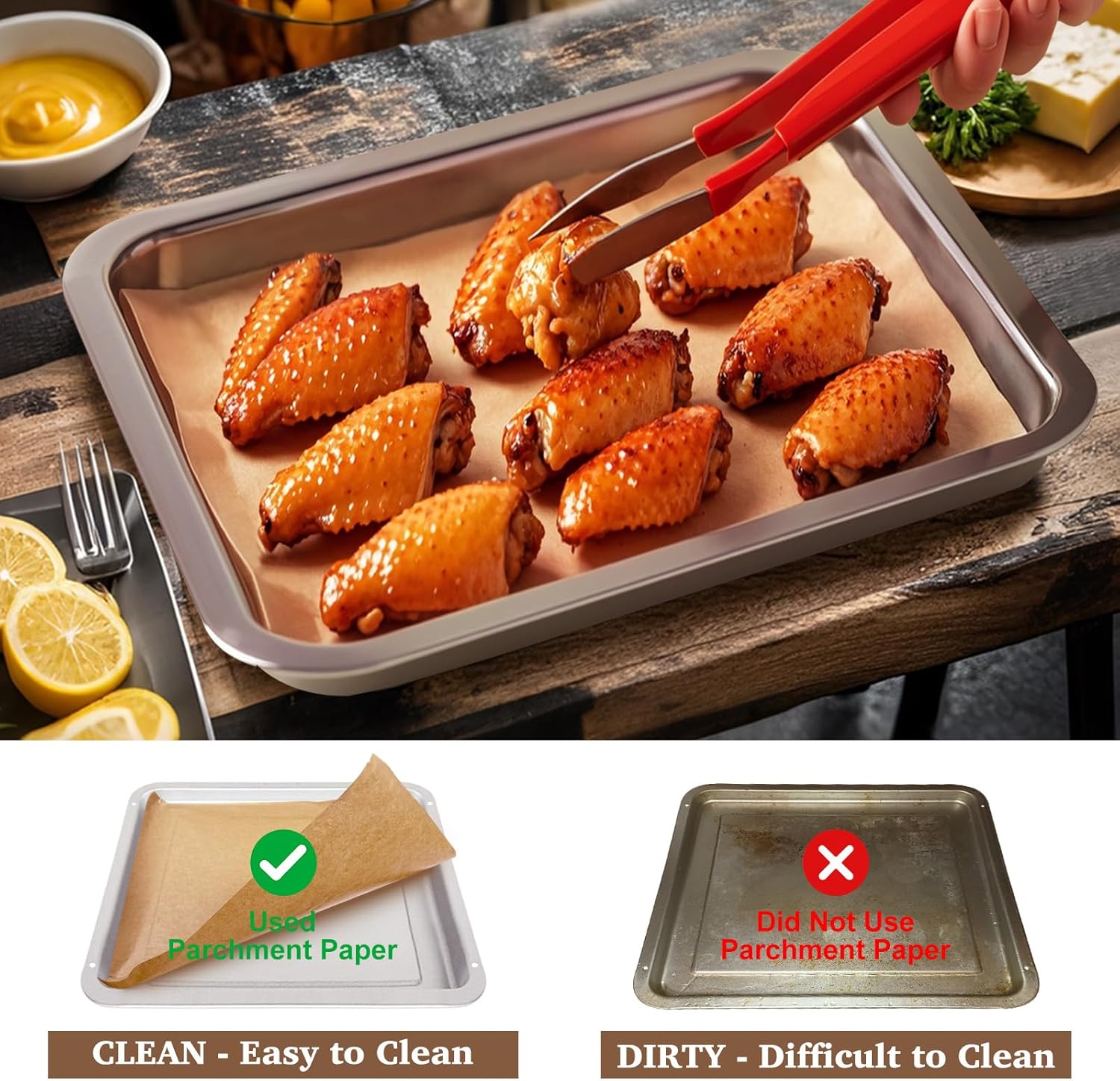120 Pcs Air Fryer Liners Disposable Compatible with Emeril Lagasse 26 QT French Door 360 Air Fryer, 10''x11'' Airfryer Paper Liners Air Fryer Sheets for Emeril Lagasse Air Fryer Accessories - Image 4