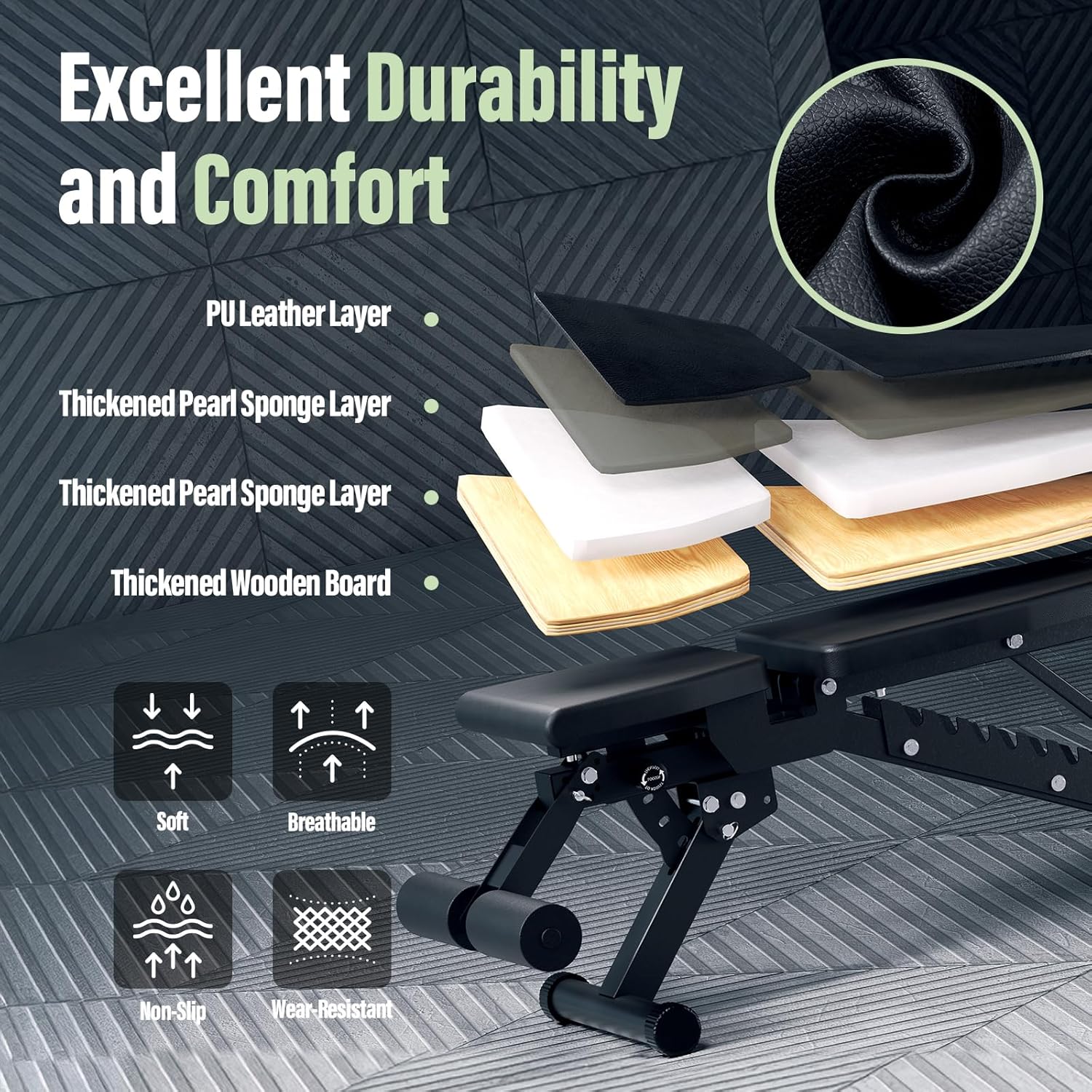 MAJOR FITNESS Weight Bench, Adjustable Workout Bench for Strength Training, Bench Press, and Full-Body Workouts for Home Garage Gym - Image 5