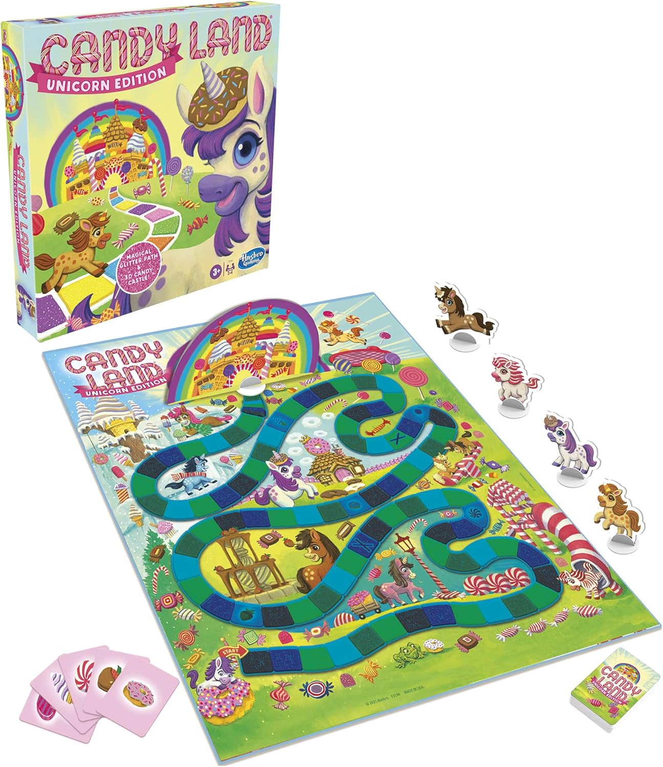 Hasbro Gaming Candy Land Unicorn Edition Preschool Board Game | Unicorn Games | Easter Gifts for Girls & Boys | 2-4 Players | Ages 3+ (Amazon Exclusive) - Image 14