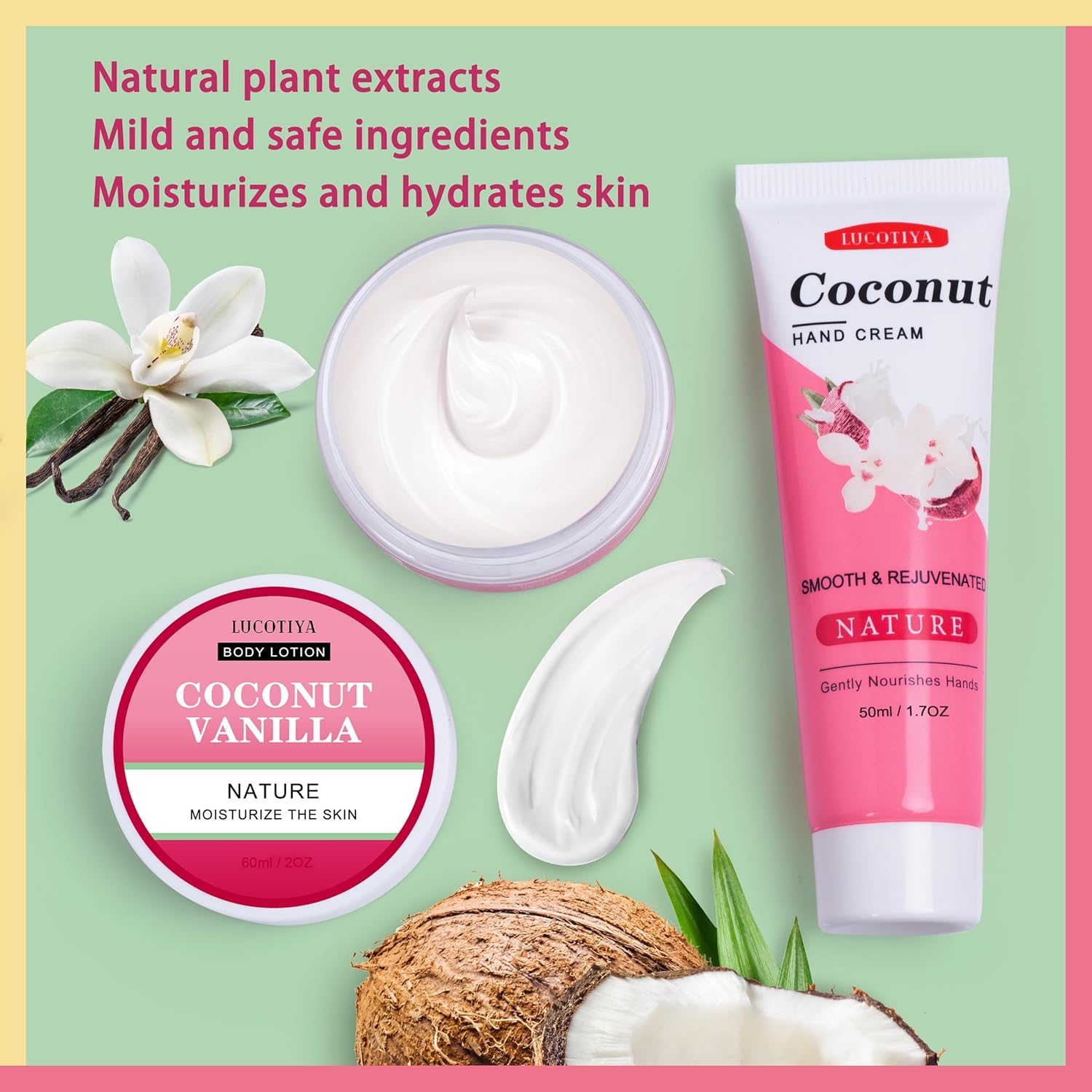 Gifts for Women,Birthday Gifts Friendship Gifts for Women,Travel Size Coconut Vanilla Spa Gifts for Her Mom Sister Friends,Unique Gifts Set Ideas for Women - Image 6