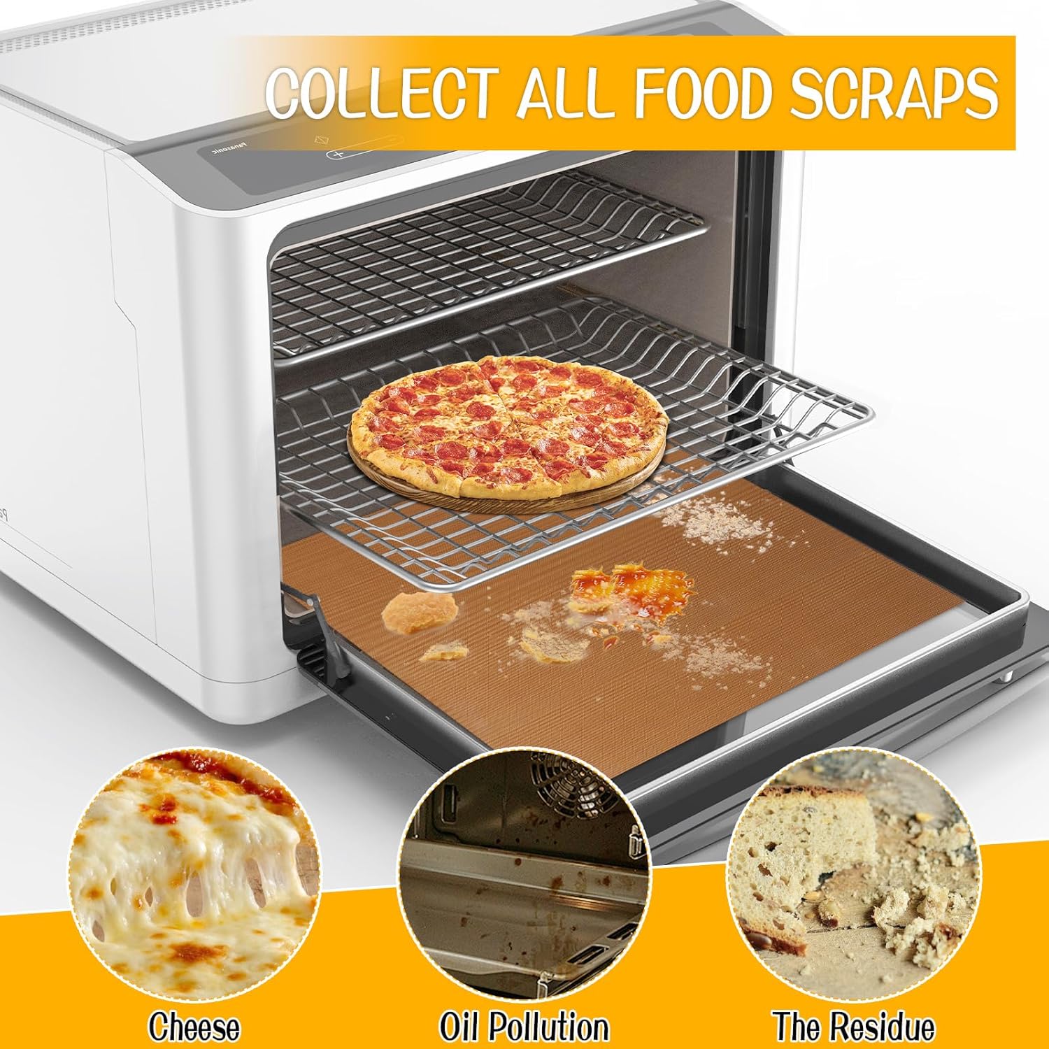 6 Pack Air Fryer Liners for Nuwave Bravo Air Fryer Toaster Smart Oven, Nuwave Bravo xl Pro Accessories Baking MatLiners Reusable Compatible with Nuwave 30-QT XL Capacity Countertop Convection Oven - Image 5