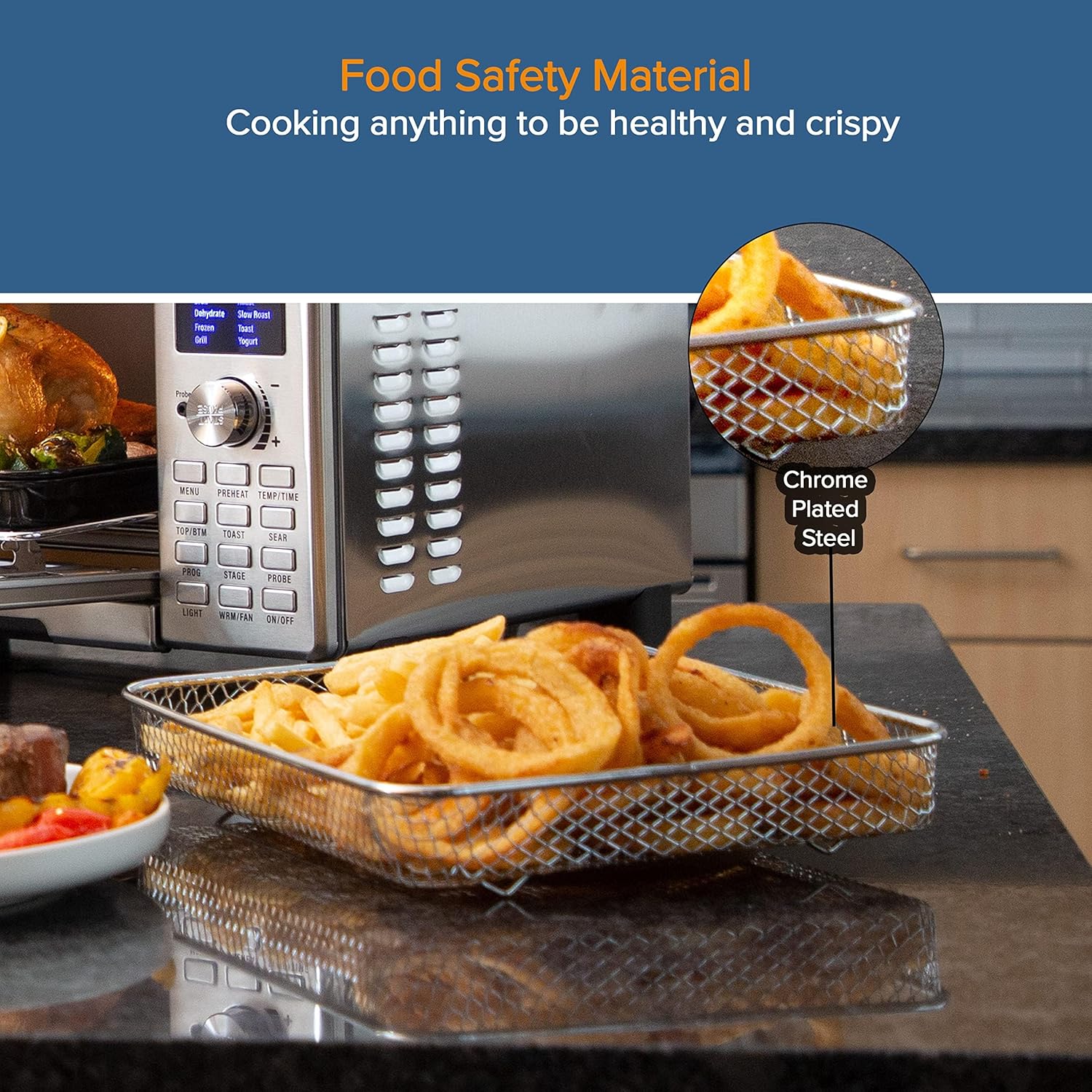 Nuwave Air Fry Basket for the NuWave Bravo XL, Air Fryer Toaster Oven Basket Accessories for French Fry and Frozen Food - Image 4