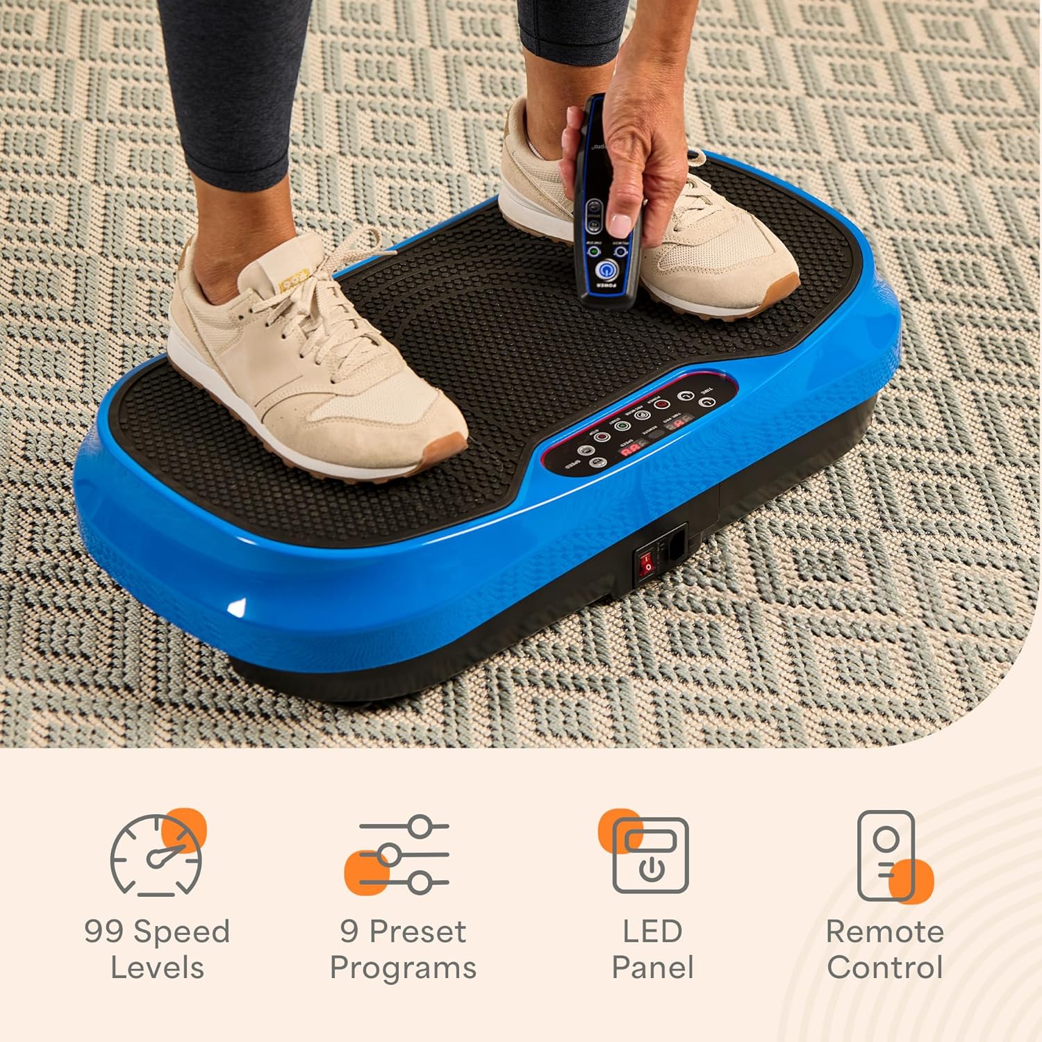LifePro Waver Mini Vibration Plate Exercise Machine – Portable Full Body Vibration Platform for Home & Travel Workouts, Weight Loss, Toning & Wellness, with 2 Loop Bands & 4 Resistance Bands - Image 6