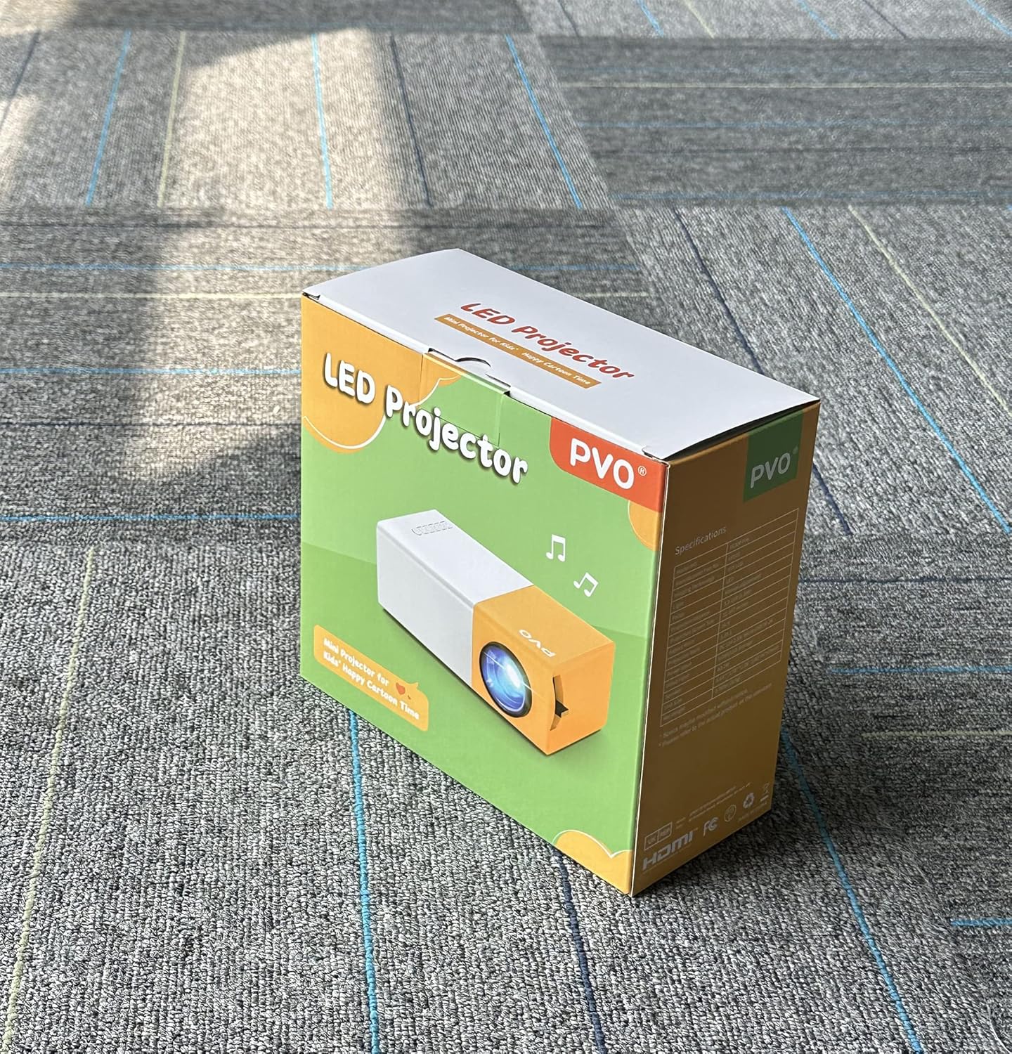 PVO Mini Projector Portable For Cartoon, Outdoor Video Projectors, LED Pico Movie-Projector for Home Theater, Kids Gift, Video Can Be Easily Mirrored Directly to The Projector Via Data Cable - Image 15