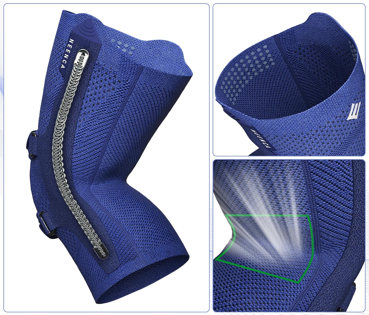 NEENCA Knee Brace for Knee Pain, Compression Knee Support with Patella Tendon Strap & Gel Pads, Side Stabilizers. Knee Sleeve for Meniscus Tear, ACL, PCL, Arthritis, Joint Pain Relief, Runner, Workout - Image 5