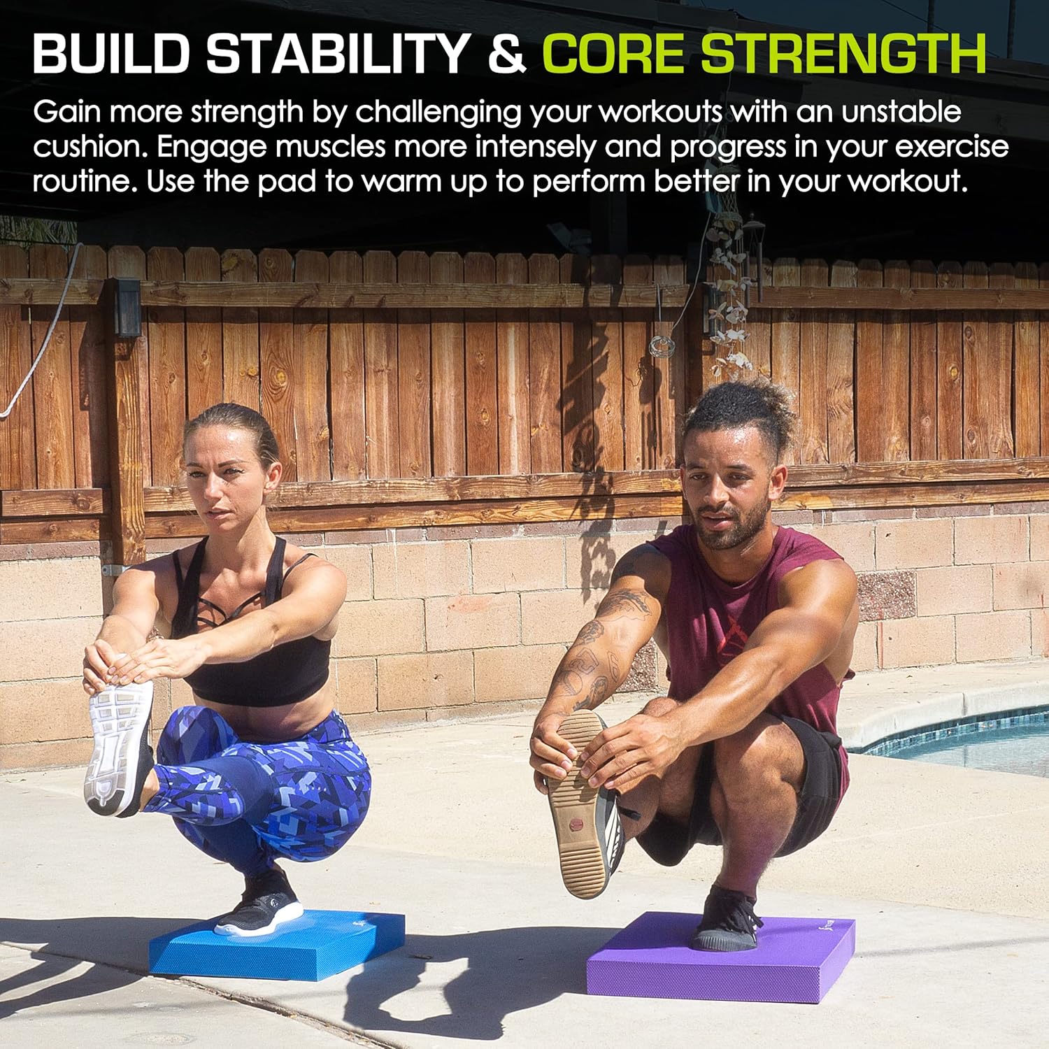 ProsourceFit Exercise Balance Pad – Non-Slip Cushioned Foam Mat & Knee Pad for Fitness and Stability Training, Yoga, Physical Therapy 15.5”x12.75” - Image 8