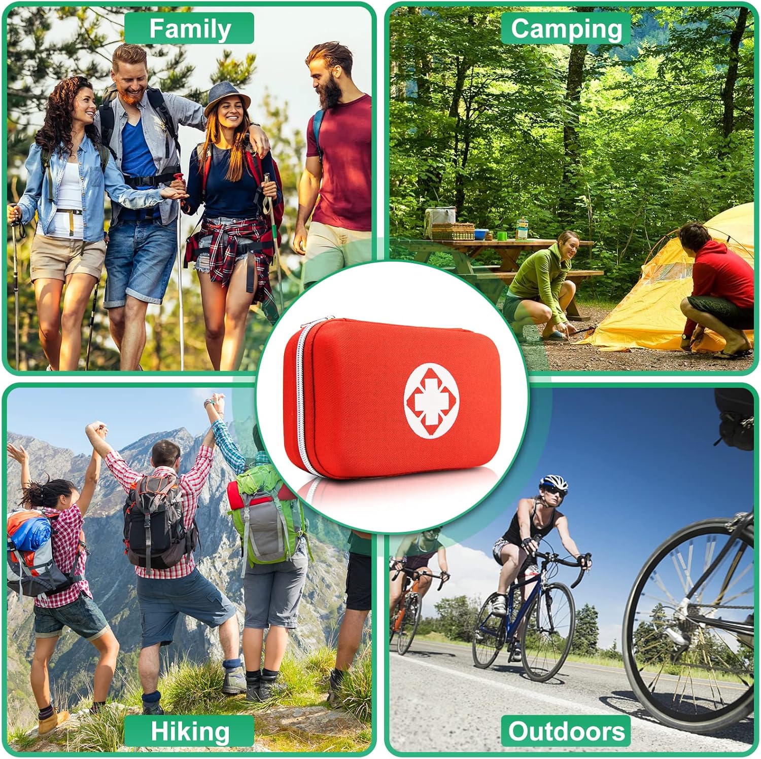 Car First Aid Kits 275Pcs Survival Gear Home Travel Size Small Emergency Kit Tactical Hiking EVA Camping Essentials Backpack Sports Office Boat Urgent Accident - Image 9