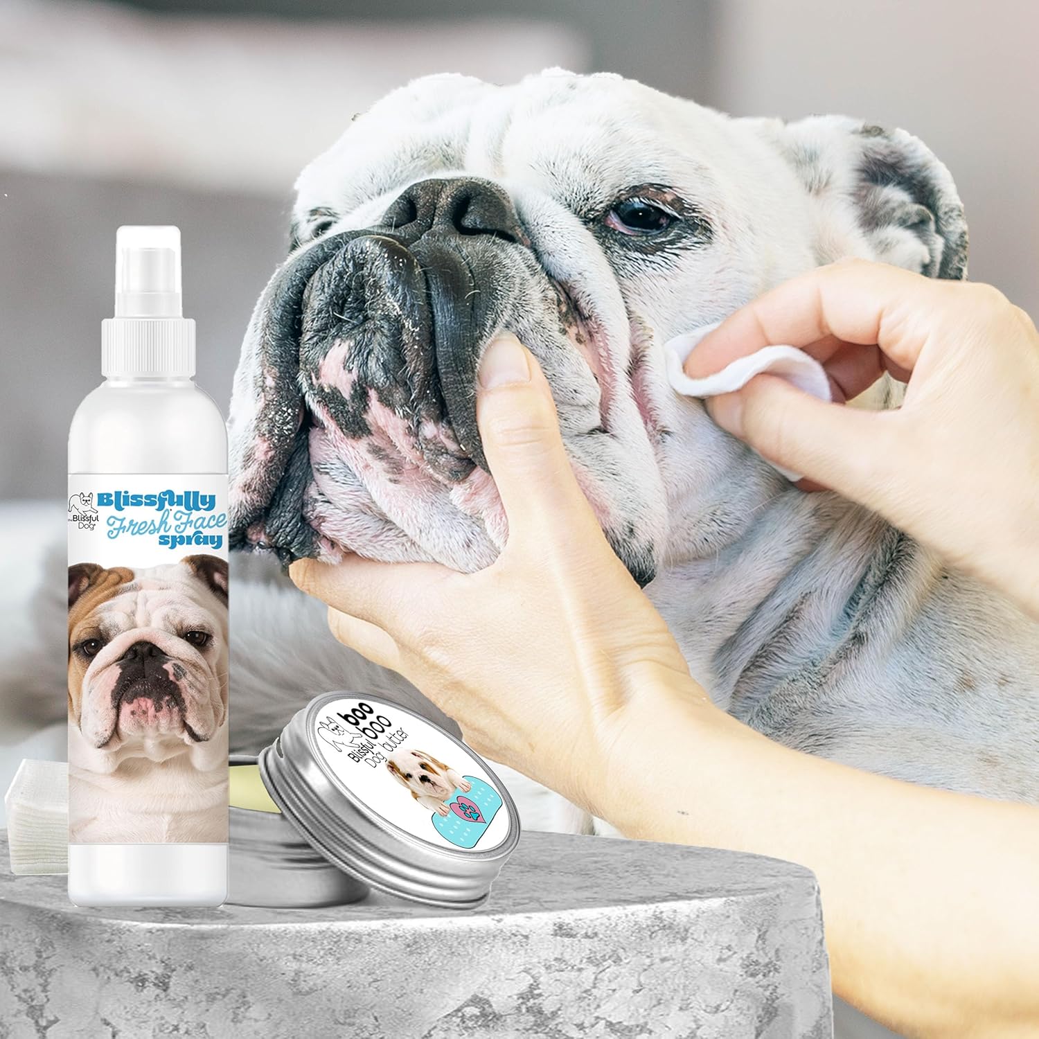 The Blissful Dog Blissfully Fresh Face Wash - Cleans Facial Folds and Wrinkles, 4-Ounce, Bulldog - Image 8