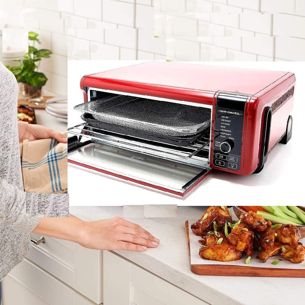 Ninja SP101 Foodi 8-in-1 Air Fry Large Toaster Oven Flip-Away for Storage Dehydrate Keep Warm 1800w XL Capacity (Renewed) RED - Image 4