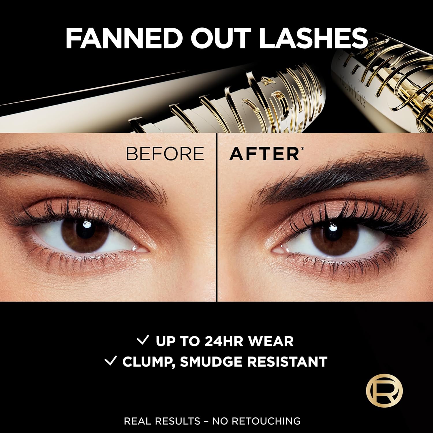 L’Oréal Paris Voluminous Panorama Mascara,Volumizing and Lengthening Mascara,Washable Longwear and Smudge Resistant Make Up,Black Brown,0.33 Fl Oz - Image 4