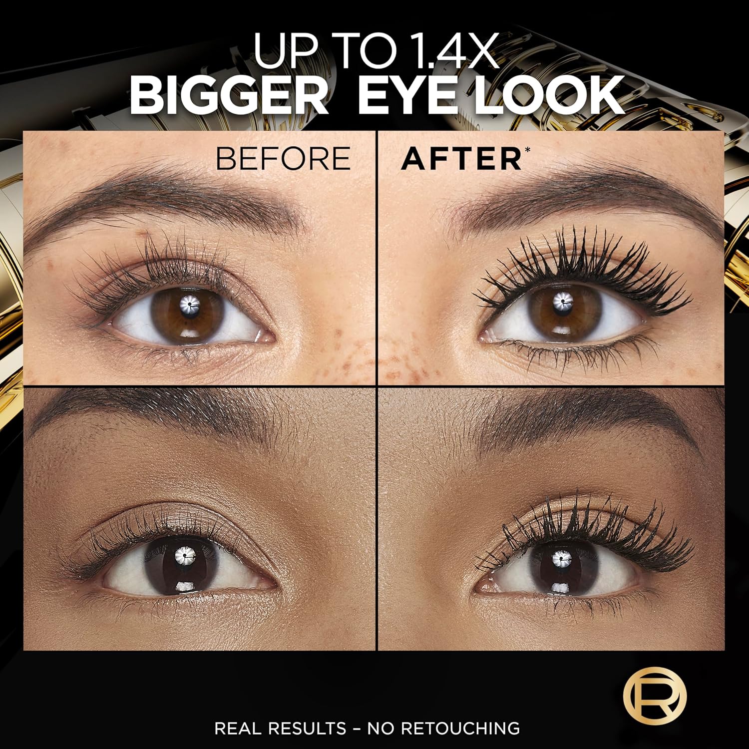 L’Oréal Paris Voluminous Panorama Mascara,Volumizing and Lengthening Mascara,Washable Longwear and Smudge Resistant Make Up,Black Brown,0.33 Fl Oz - Image 5