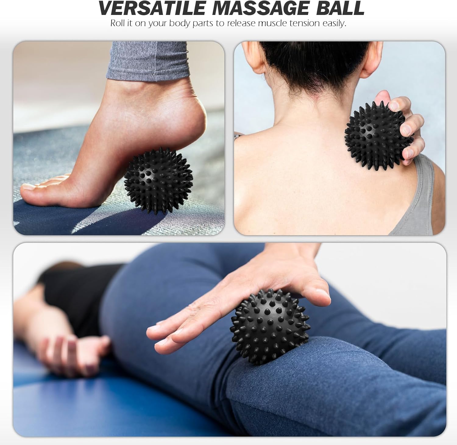 LadyRosian Acupressure Mat and Pillow Set with Oxford Bag, for Neck Back Pain, Muscle Relaxation Stress Relief, Relieve Sciatica and Pain Relief Set (Grey) - Image 6