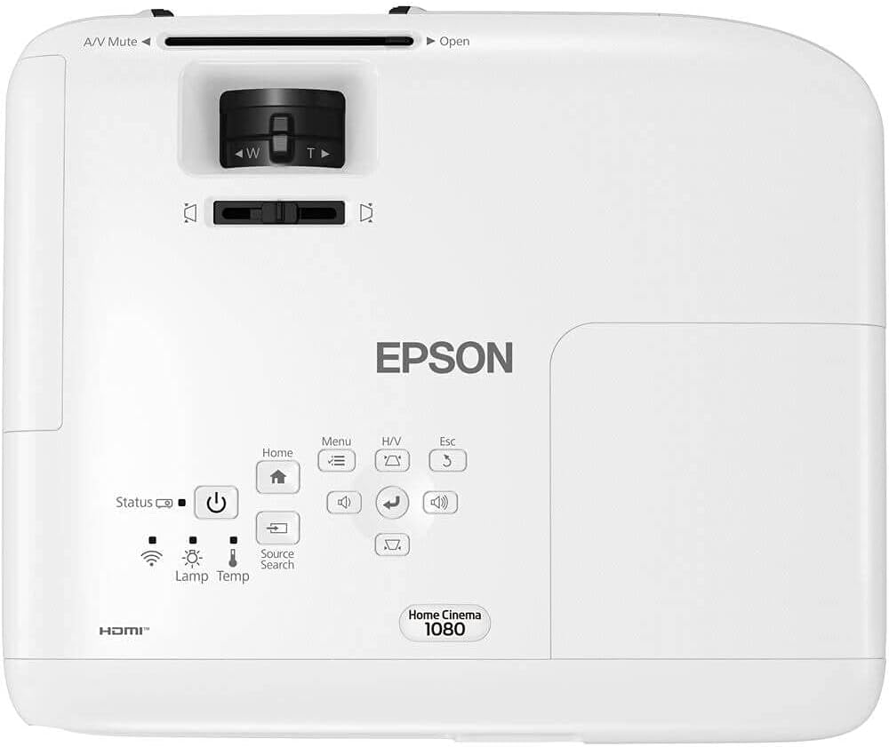 Epson Home Cinema 1080 3-chip 3LCD 1080p Projector, 3400 lumens Color & White Brightness, Streaming/Gaming/Home Theater, Built-in Speaker, Auto Picture Skew, 16,000:1 Contrast, Dual HDMI-White, Medium - Image 7