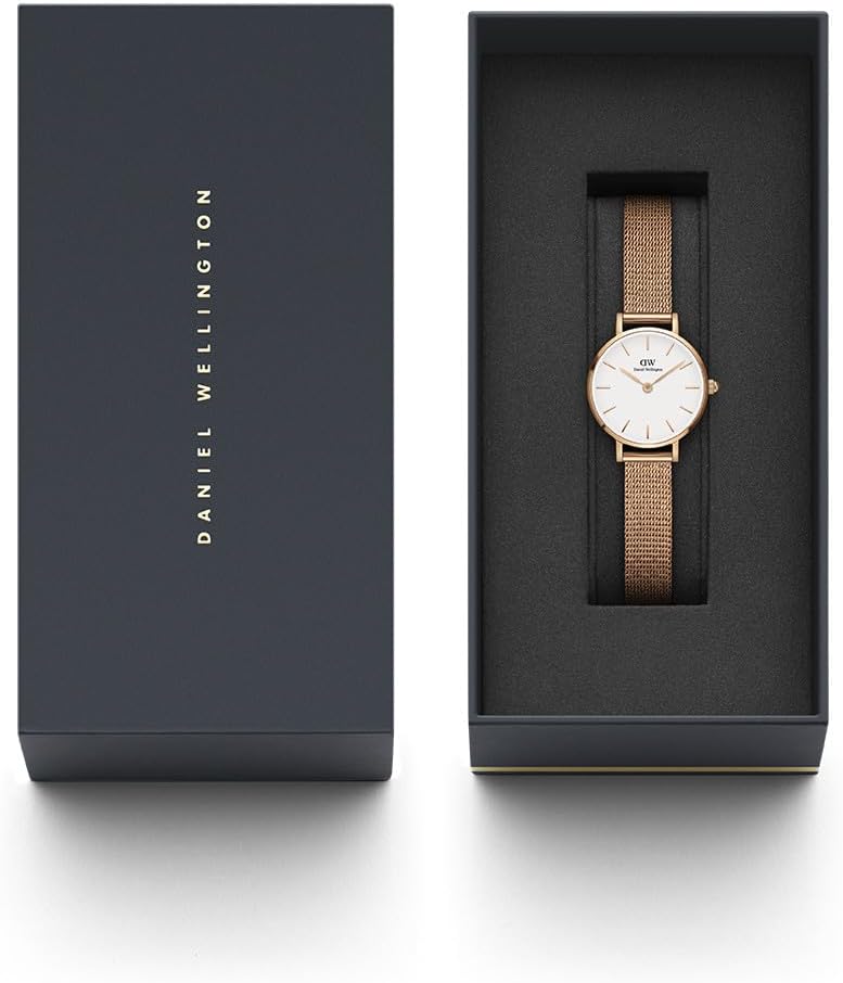 Daniel Wellington Petite Pressed Melrose 24mm Women's Watch, Stainless Steel (316L) Rose Gold Watch for Women - Image 5