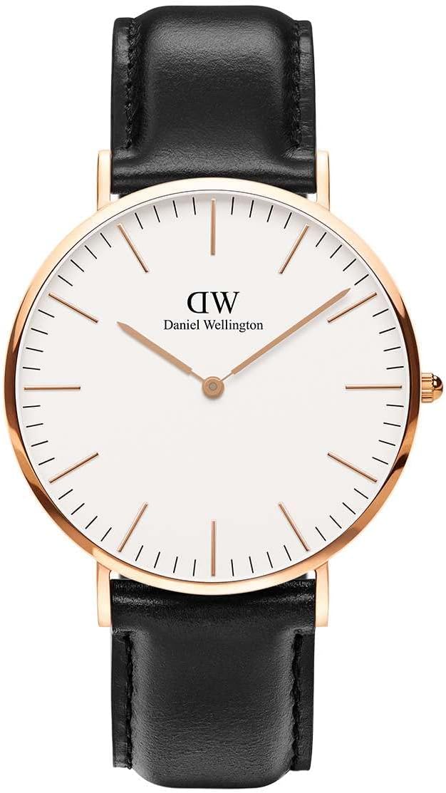 Daniel Wellington Classic Sheffield Watch, Italian Black Leather Band - Image 9