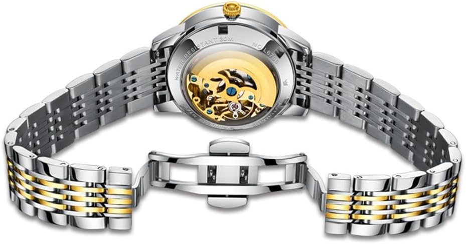 OLEVS Automatic Women Watches Diamond Tourbillon Dress Wrist Watches Moon Phase Waterproof Luminous - Image 5