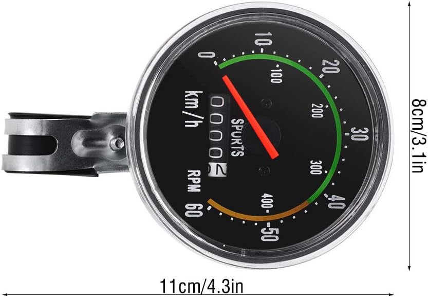 Bike Speedometer, Mechanical Analog Odometer Old School Style Bicycle Computer Code Table Aluminum Alloy Stopwatch Cyclocomputer Accessories for Outdoor Cycling Tricycle 26in 27.5in 28in 29in - Image 8