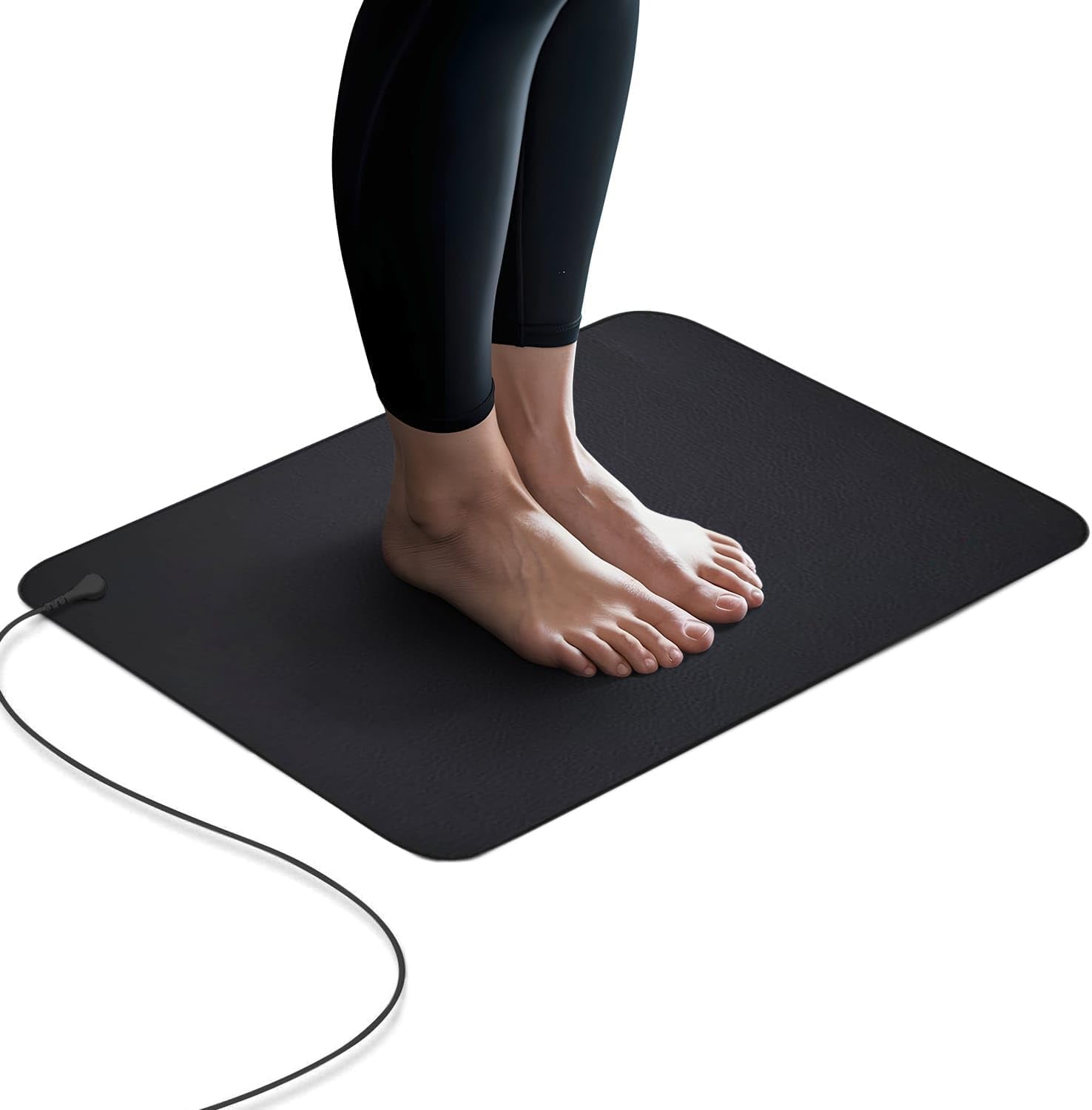 Grounding Pad, Grounding Mat for Feet 24x16 - Grounding Mat for Desk for Pain Relief & Anxiety - Anti-Slip PU Leather Made at Home, Office & Work, for Sleeping - Image 2