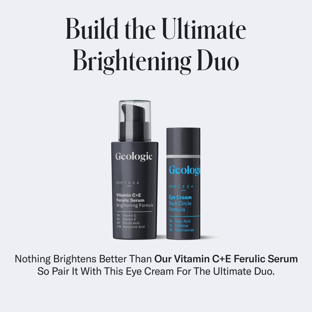 Geologie Dark Circle Under Eye Cream | Treatment For Dark Circles, Puffy Eyes Fine Lines & Wrinkles | Kojic Acid, Caffeine, Peptides, Niacinamide & Hyaluronic Acid | Effective Formula For Men & Women - Image 8
