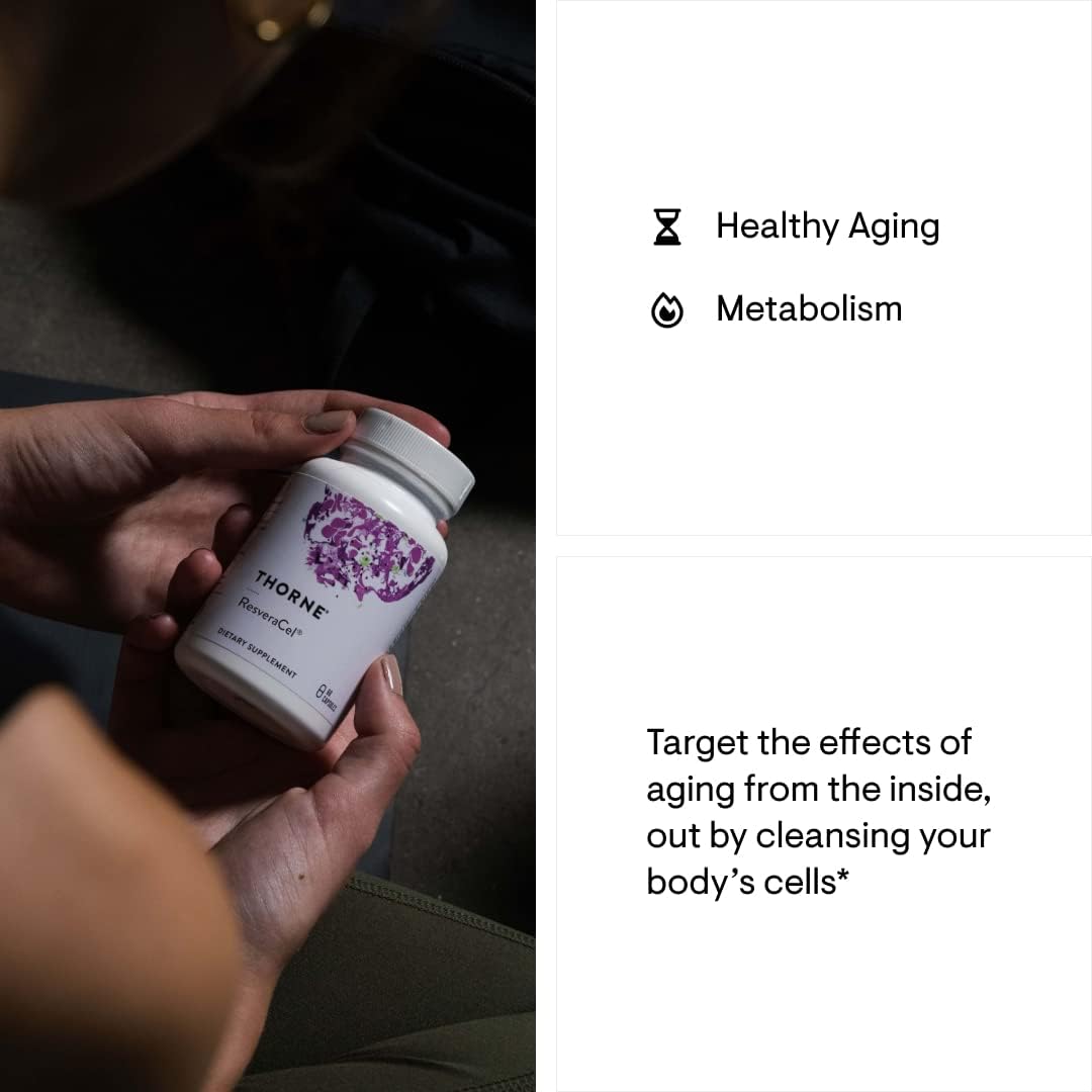 THORNE ResveraCel - Nicotinamide Riboside with Quercetin Phytosome and Resveratrol - Support Healthy Aging, Methylation, Cellular Energy Production and Metabolism* - 60 Capsules - 30 Servings - Image 5