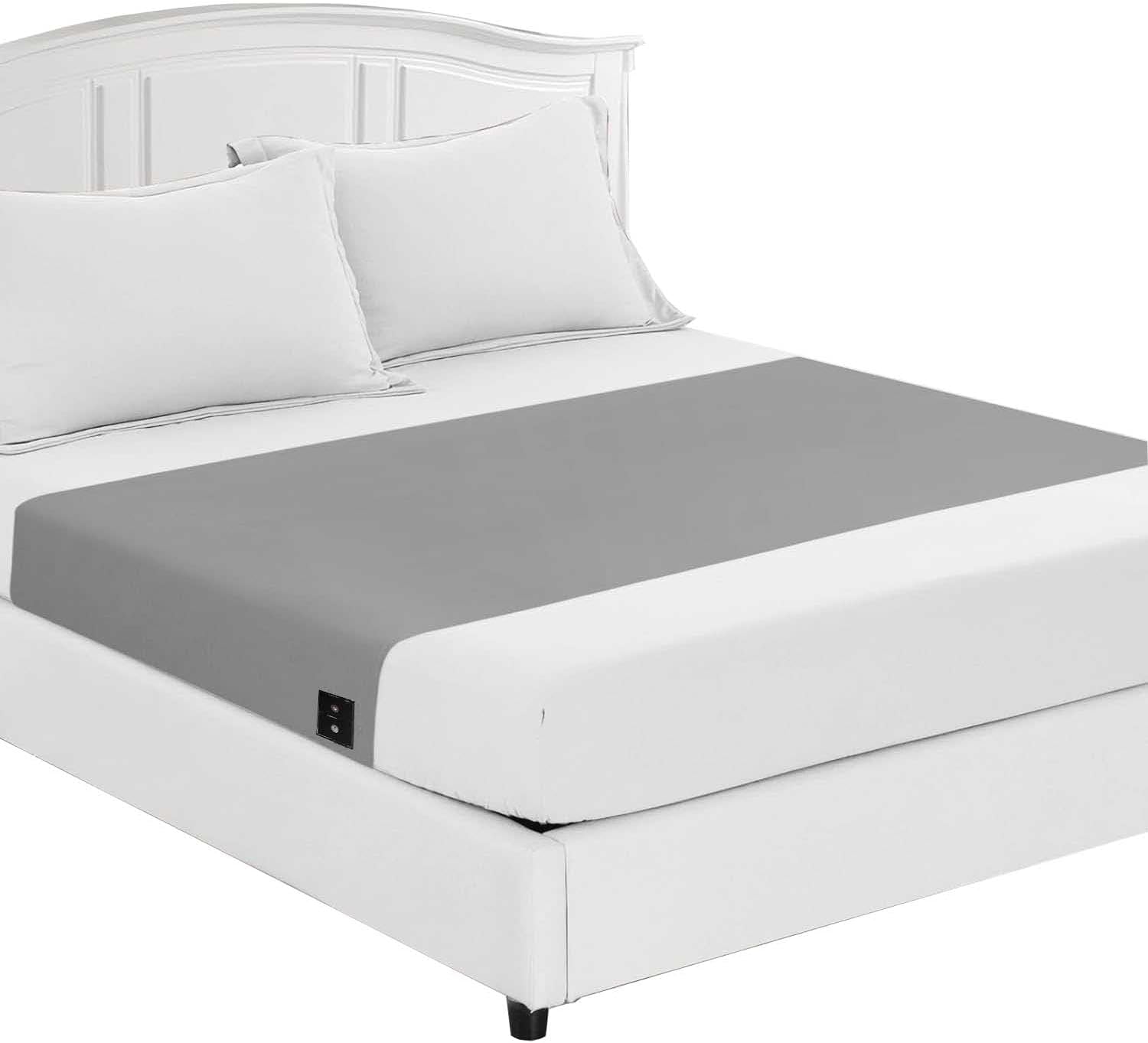 24''x110''Organic Grounding Sheet 10% Silver for Bed Sleeping Therapy with 15ft Grounding Cord for Better Health (Gray) - Image 3
