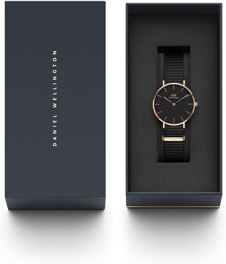 Daniel Wellington Petite Cornwall 32mm Women's Watch, Fabric (Polyester) Rose Gold Watch for Women - Image 6