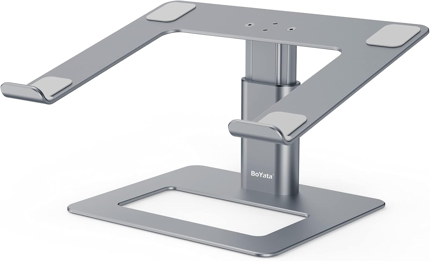BoYata Laptop Stand, Ergonomic Aluminum Height Adjustable Computer Stand Laptop Holder for Desk, Compatible with MacBook Pro/Air, Dell, Lenovo, HP, Samsung, More Laptops 11-17" - Image 2