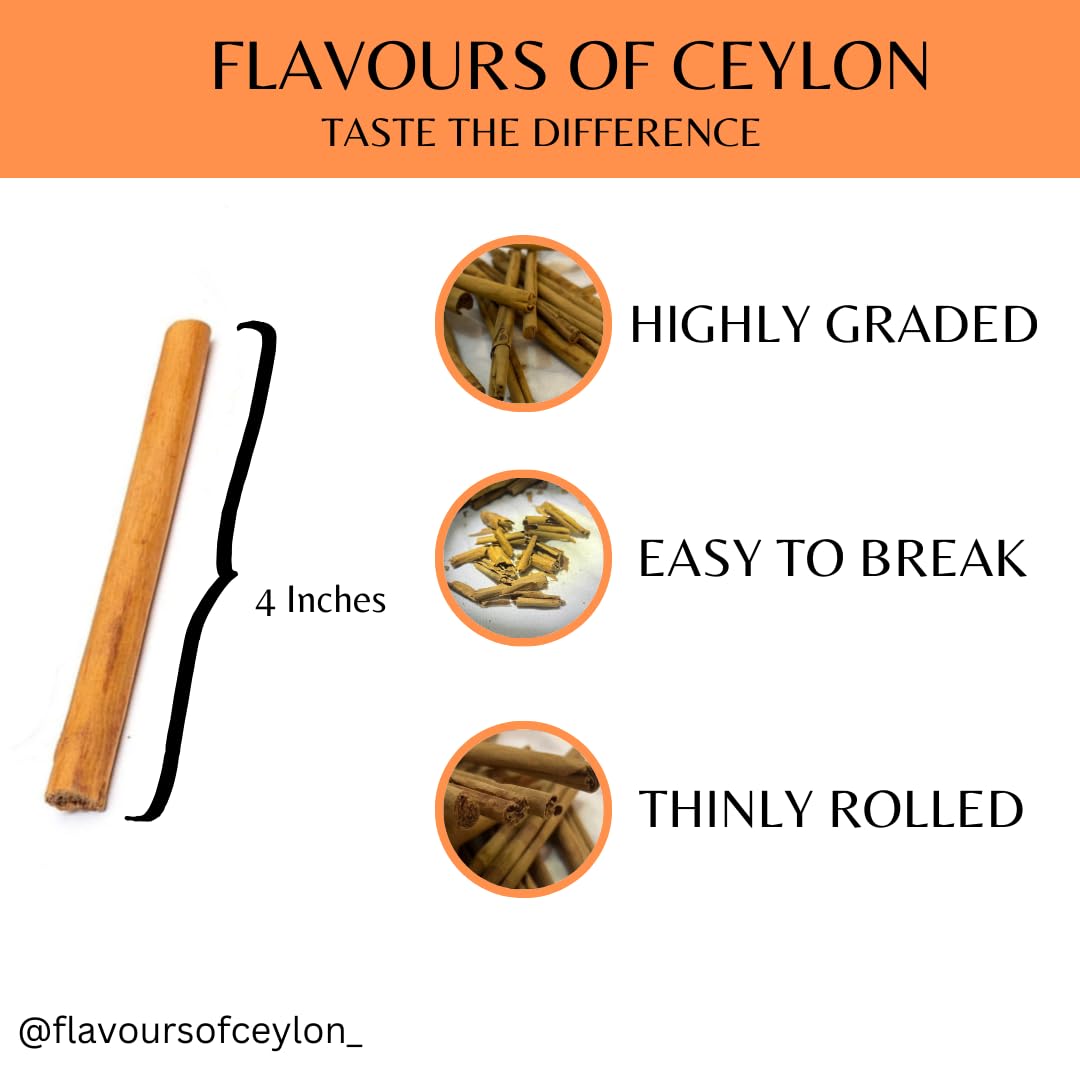 Flavours of Ceylon – Ceylon Cinnamon Quills – 50 Grams (1.7 Oz) Pure Ceylon Cinnamon – Made in Sri Lanka – 100% USDA Organic Certified - Image 4
