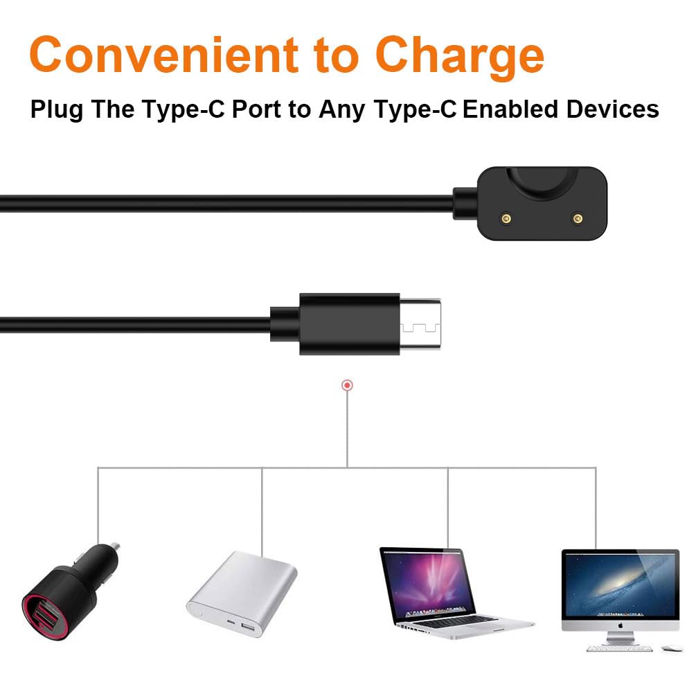 Compatible for Samsung Galaxy Fit 3 Charger Cable Smartwatch Fast Charging (Type C, 2 Pack) - Image 8