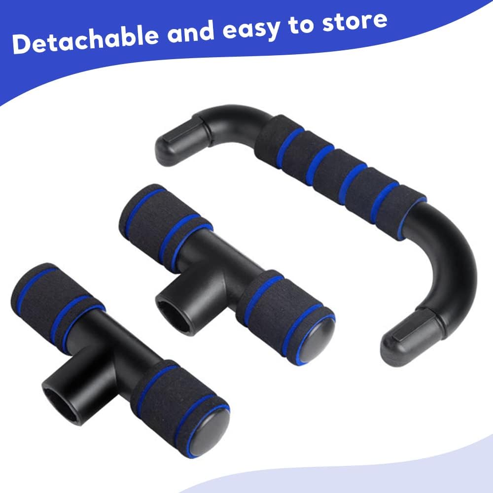 Push Up Board, Enhanced Multi-function Foldable Push Up Bar with Resistance Bands, Portable Strength Training Equipment, Push Up Handles for Perfect Pushups, Professional Push Up Workout Equipment for Home Gym - Image 5