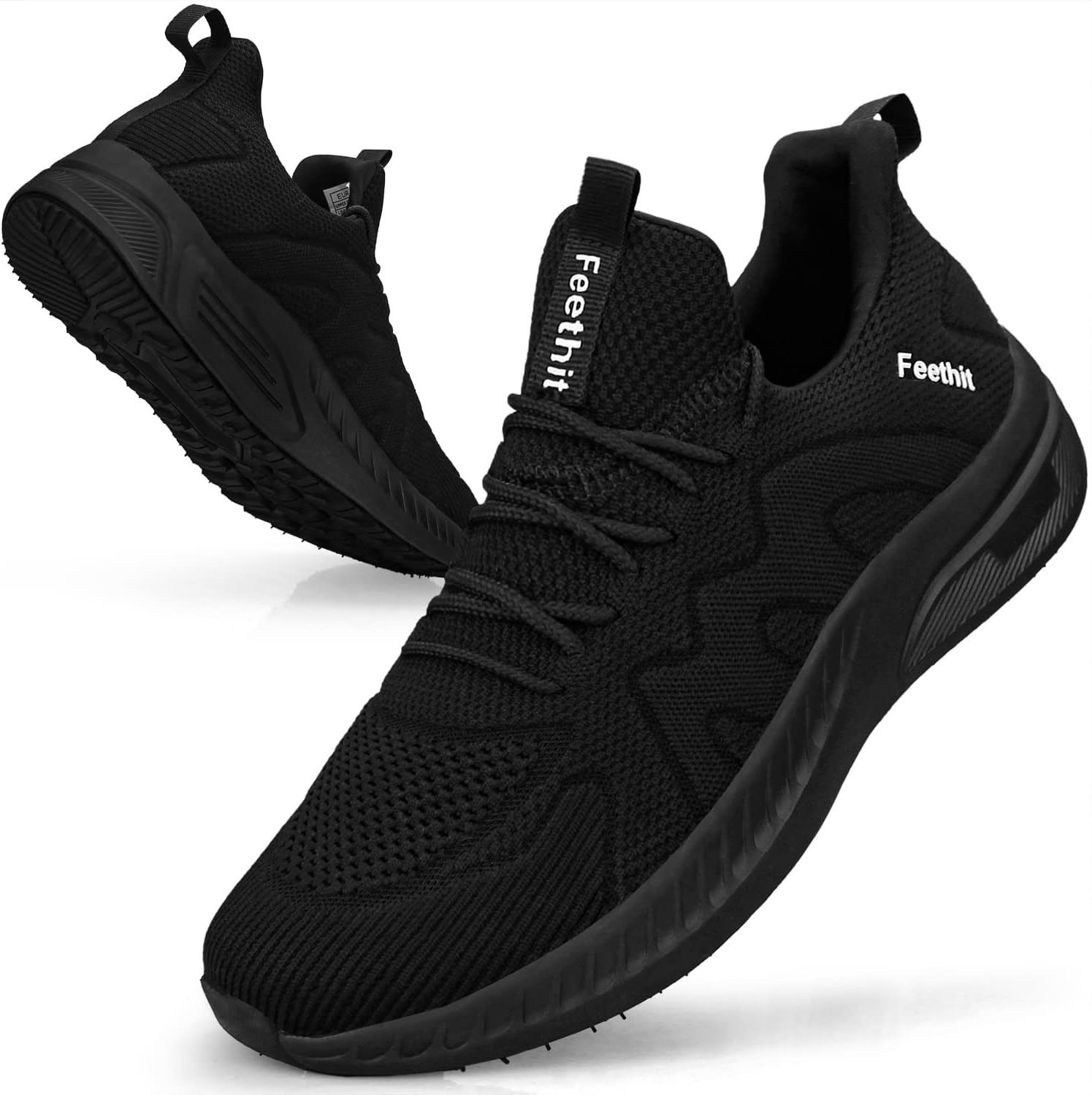 Feethit Mens Non Slip Walking Sneakers Lightweight Breathable Slip on Running Shoes Athletic Gym Tennis Shoes for Men - Image 2