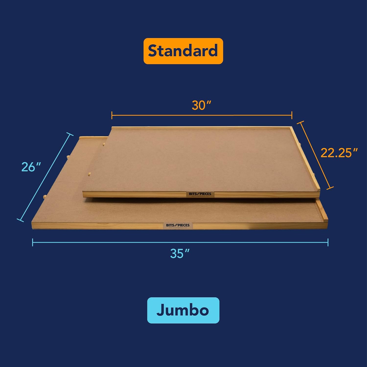 Bits and Pieces Rotating Puzzle Board with Drawers – 1000 Piece Jigsaw Puzzle Table Organizer with Lazy Susan Spinner – The Original Premium Wooden Puzzle Board for Adults, Portable & Durable Design - Image 3