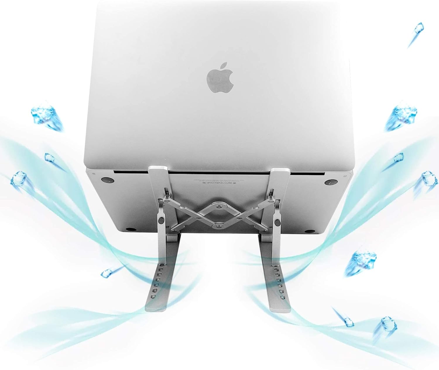 Laptop Stand, Adjustable Aluminum Foldable Portable Holder, Upgrade Whole Anti-Slip Silicone Pad, Laptop Riser for Desk Compatible with MacBook Air Pro/iPad, Lenovo and More 10-15.6” Tablets - Image 8
