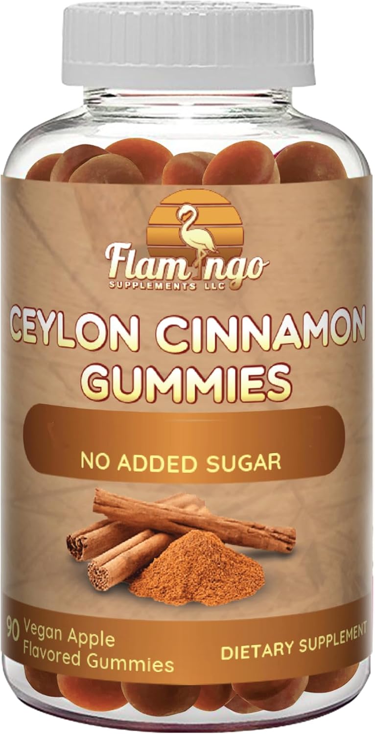 Sugar Free Ceylon Cinnamon Gummies Sugar Regulation, Joint Pain, Neuroprotective- Cinnamon Supplement with Chromium and Cinnamon Bark- Alternative to Cinnamon Capsules - 90 Chews - Image 2