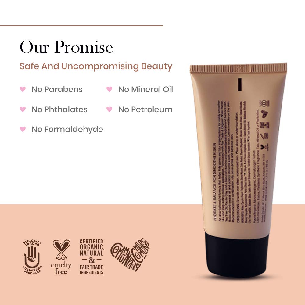 SheaMoisture Mattifying Primer - Matte Face Primer Hydrates and Balances Skin - Made with Organic Shea Butter, Tea Tree and Kaolin Clay (Good for oily, acne prone or sensitive skin) 1 Pack (1.7oz) - Image 8