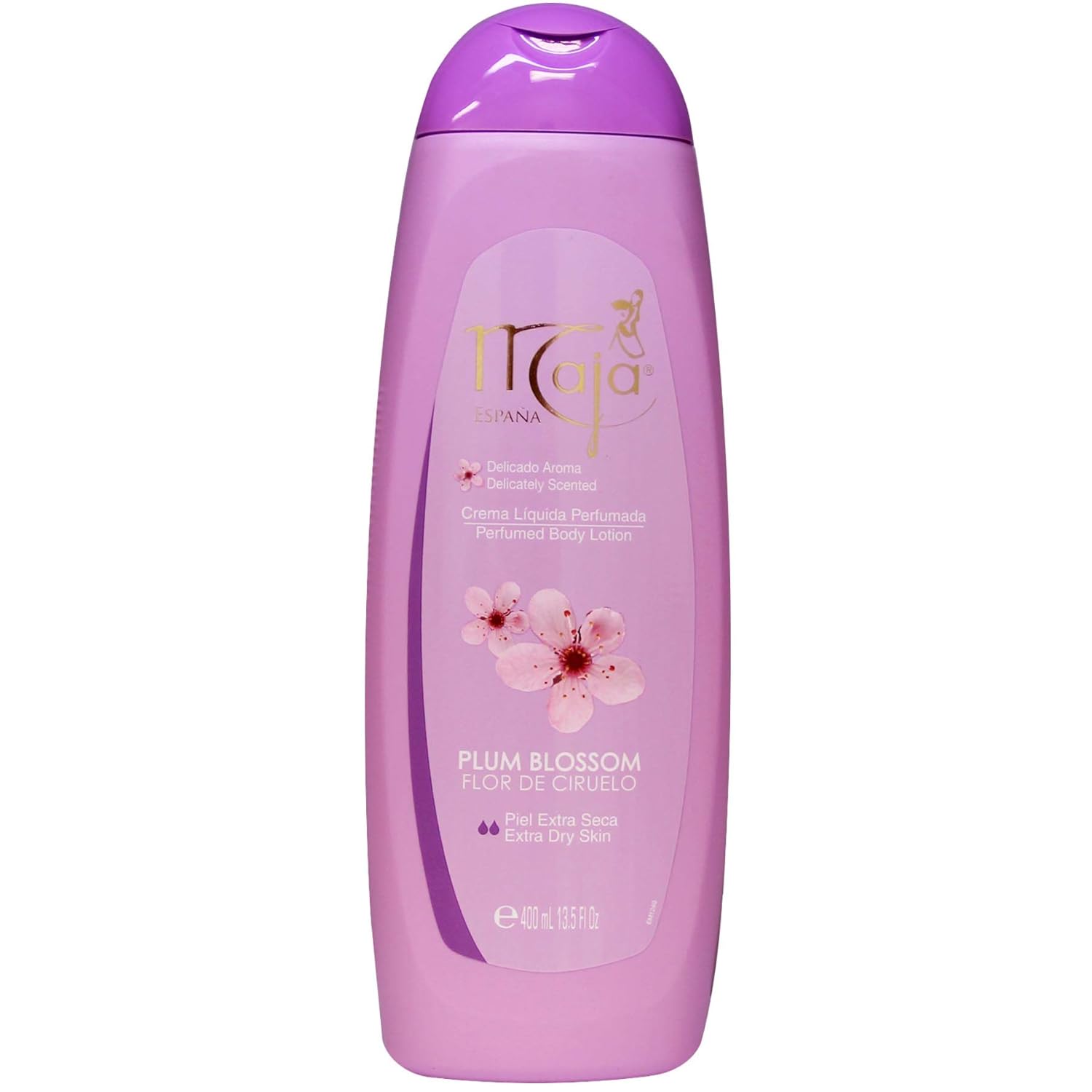 Maja Plum Blossom Body Lotion, Perfumed Body Lotion with Almond Oil and Vitamin E for Dry Skin, Keeping your Skin Hydrated, Floral and Fruity Fragrance, 2-Pack of 13.5 FL Oz each, 2 Bottles - Image 4