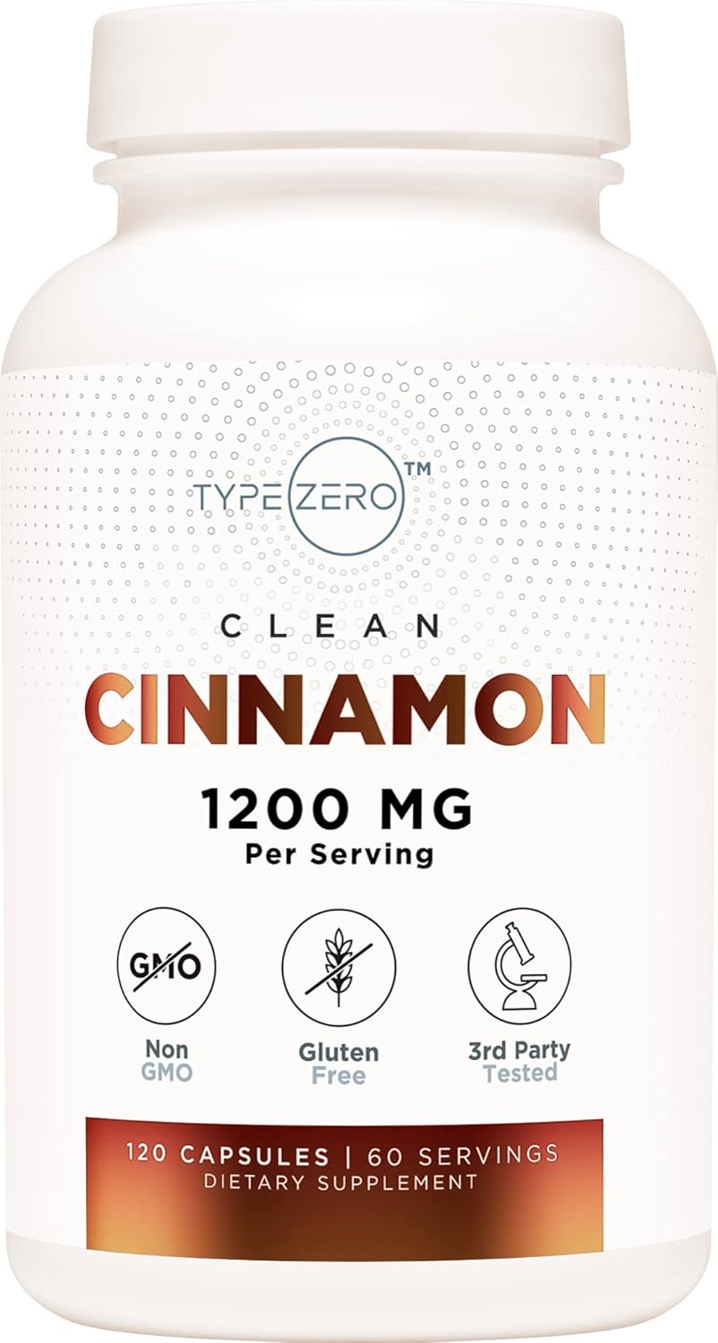 Type Zero Ceylon Cinnamon Capsules (1200mg | 120 Capsules) - Natural, Non-GMO, Gluten Free, Organic Cinnamon Supplement - Image 2