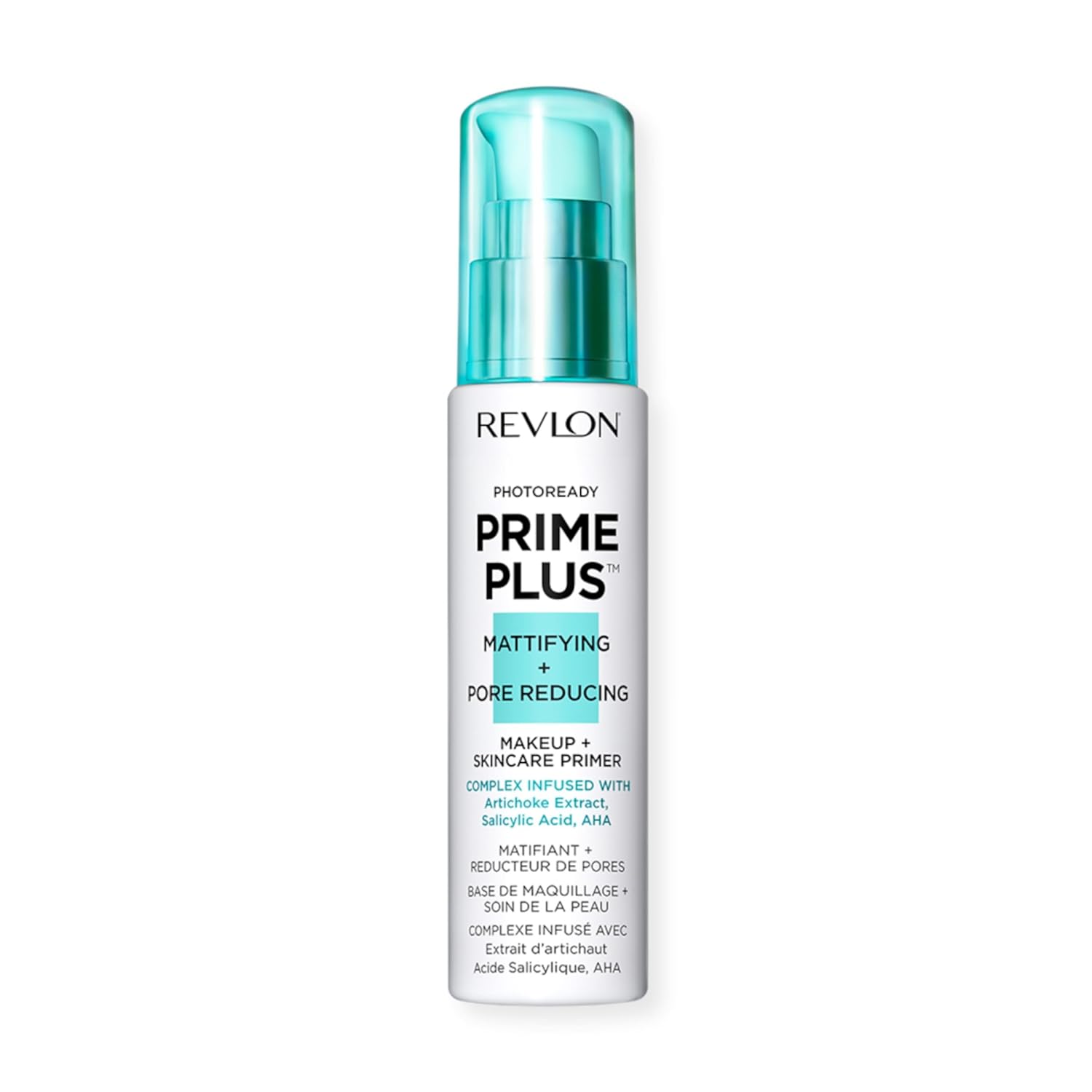 Revlon Face Primer, PhotoReady Prime Plus Face Makeup for All Skin Types, Blurs & Fills in Fine Lines, Infused with Salicylic Acid and AHA, Mattifying & Pore Reducing, 1 Oz - Image 2