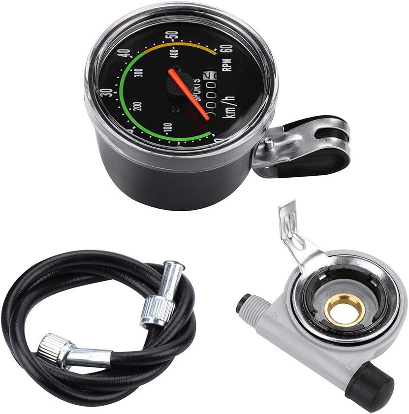 Bike Speedometer, Mechanical Analog Odometer Old School Style Bicycle Computer Code Table Aluminum Alloy Stopwatch Cyclocomputer Accessories for Outdoor Cycling Tricycle 26in 27.5in 28in 29in - Image 2