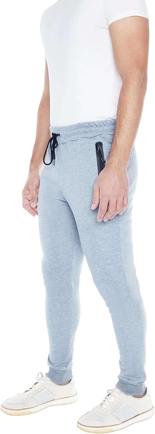 Mens Sweatpants 3- Pack Active Athletic Joggers with Zipper Pocket and Drawstring - Image 4