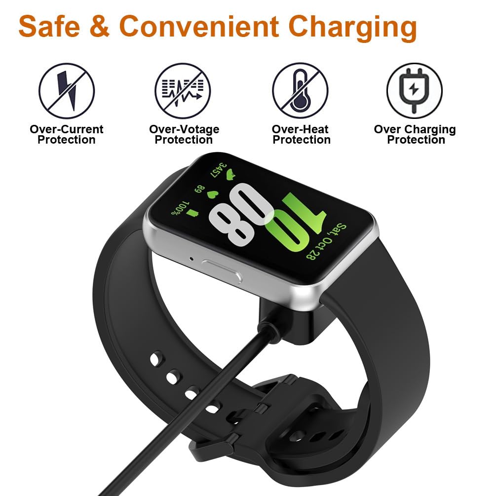 Compatible for Samsung Galaxy Fit 3 Charger Cable Smartwatch Fast Charging (Type C, 2 Pack) - Image 4