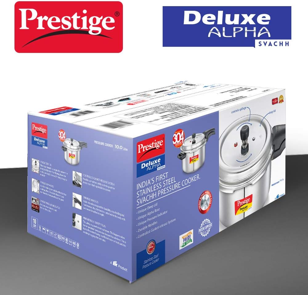 Prestige PRASV10 Pressure Cooker, 10 Liter, SILVER - Image 6