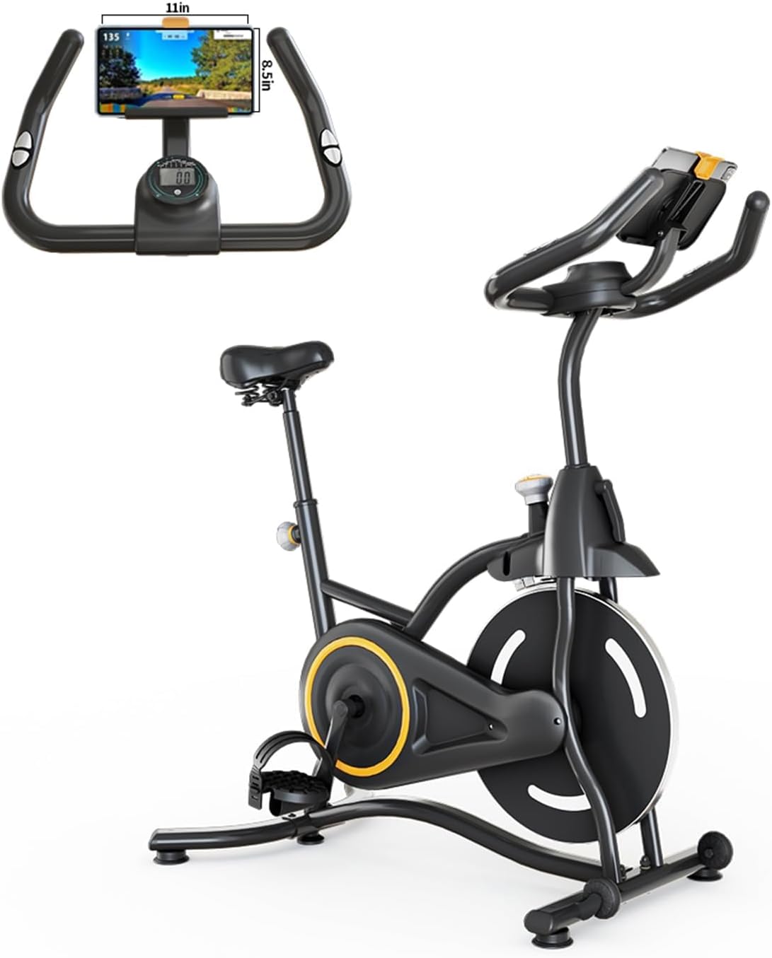 Exercise Bike Stationary Bikes for Home, Adjustable Magnetic Resistance & Comfortable Seat Workout Bike, Quiet Indoor Cycling Bike with Digital Monitor, Phone Holder - Image 2