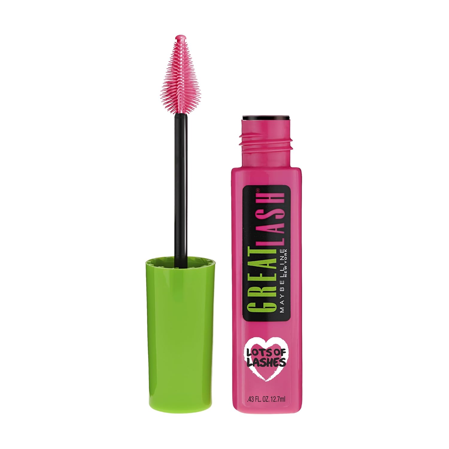 Maybelline Great Lash Lots Of Lashes Washable Mascara, Volumizing, Thickening and Curling Mascara, Brownish Black, 1 Count - Image 2