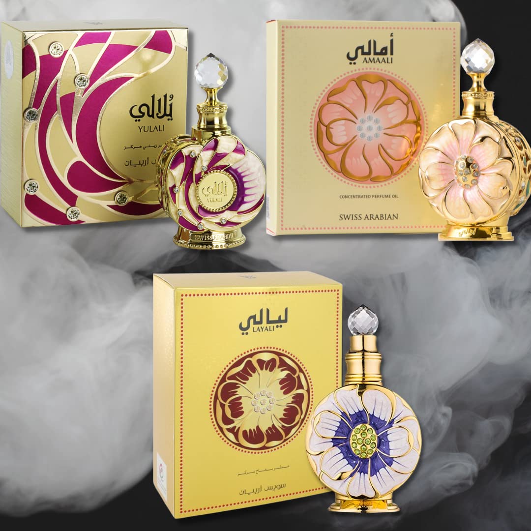 Swiss Arabian Layali,Yulali, & Amaali concentrated perfume oils 15ML (0.5Oz). (ORIENTAL COLLECTION) - Image 3