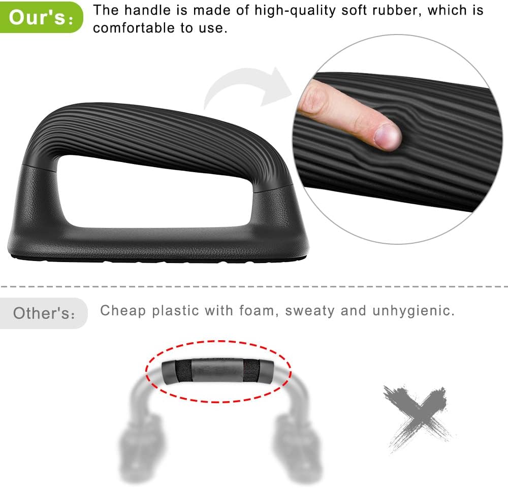 Kipika Push Up Bars, Pushup Stands, Anti-Slip Soft Plastic Push Up Handles, Bottom Anti-Slip Pad, Strength Training Equipment, Perfect for Floor Workout Exercise - Image 6